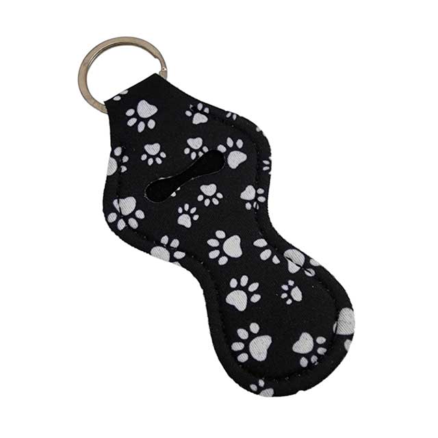 Paw Print Key Ring Lip Balm Holder