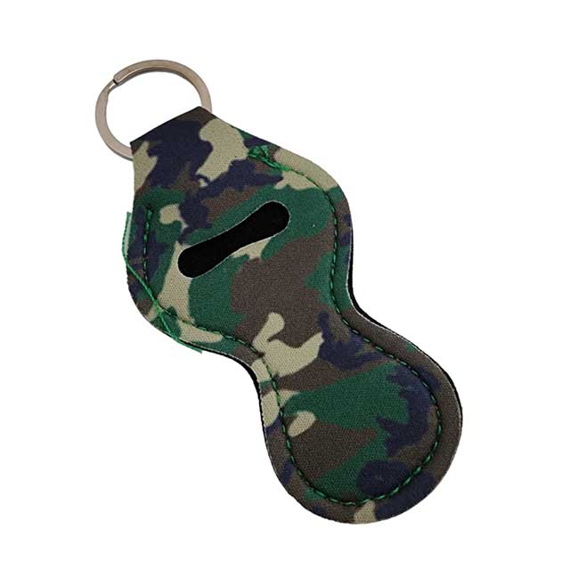 Camo Lip Balm Holder Key Ring - Dallas Soap Company