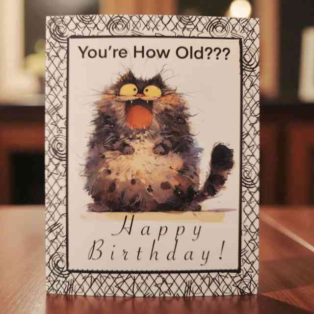 Funny Cat Birthday Card - Texas Craft Connection