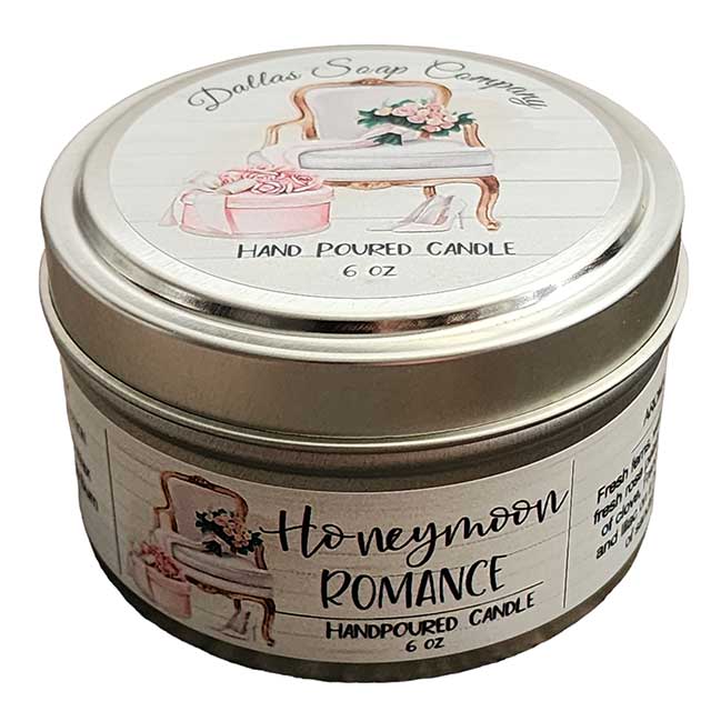 Honeymoon Romance Candle - Dallas Soap Company, Texas