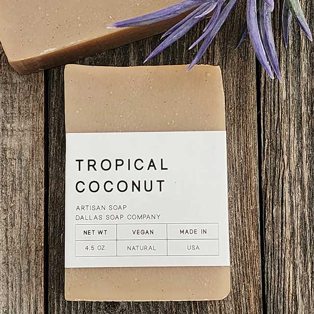 Coconut Soap - handmade in Texas by Dallas Soap Company
