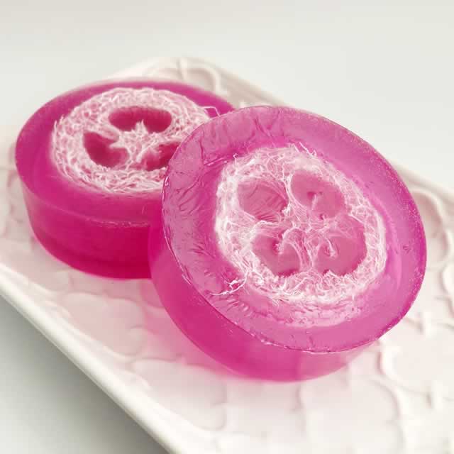 Raspberry Vanilla Loofah Soap