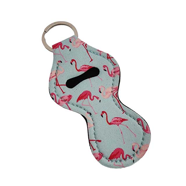 Flamingo Lip Balm Holder Key Ring