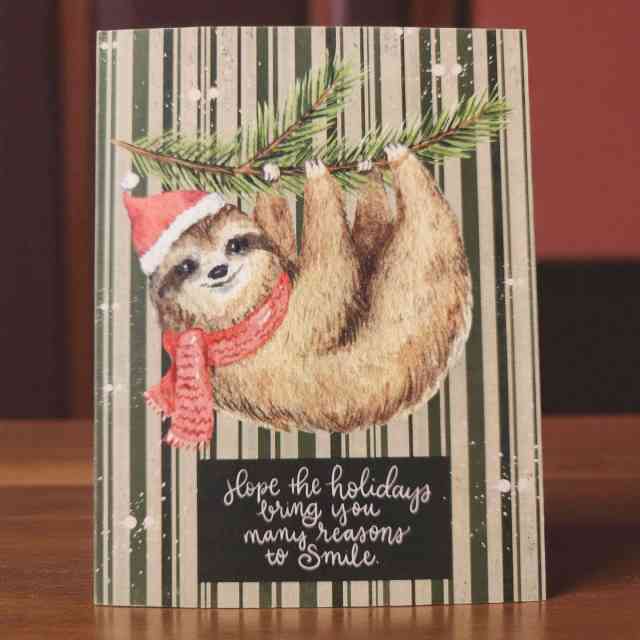 Cute Sloth Christmas Card