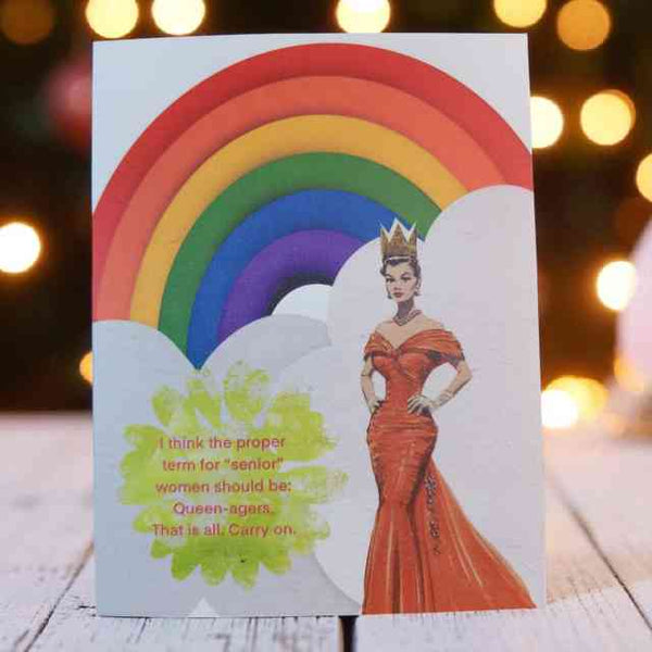 Queen-ager Funny Birthday Card – Dallas Soap Company