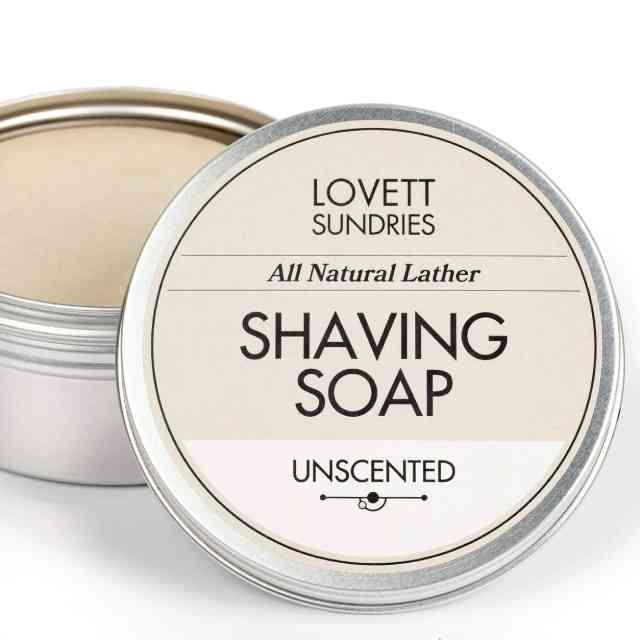 Shaving Soap Unscented in Travel Tin