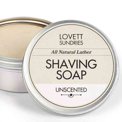 Shaving Soap Unscented in Travel Tin