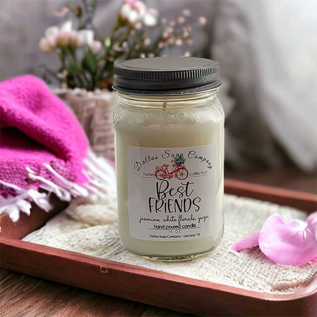 Best Friends Mason Jar Candle - Dallas Soap Company