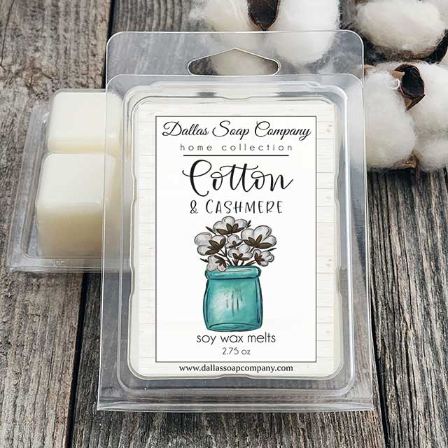 Cotton & Cashmere Soy Wax Melts | Dallas Soap Company
