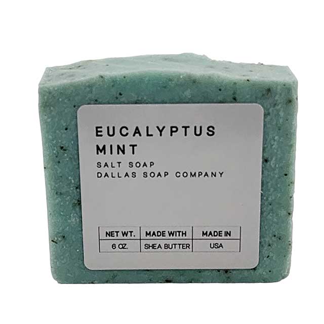 Eucalyptus Mint Salt Bar Soap - Dallas Soap Company made in Texas
