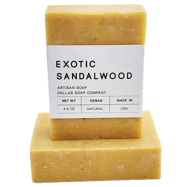 Exotic Sandalwood Handmade Soap | Dallas Soap Company - Texas