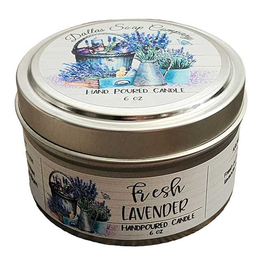Lavender Candle Tin  Dallas Soap Company - Texas