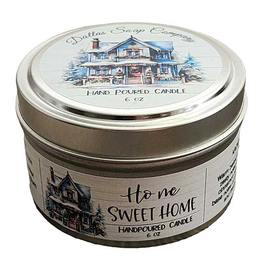 Home Sweet Home Soy Blend Candle Tin - Dallas Soap Company