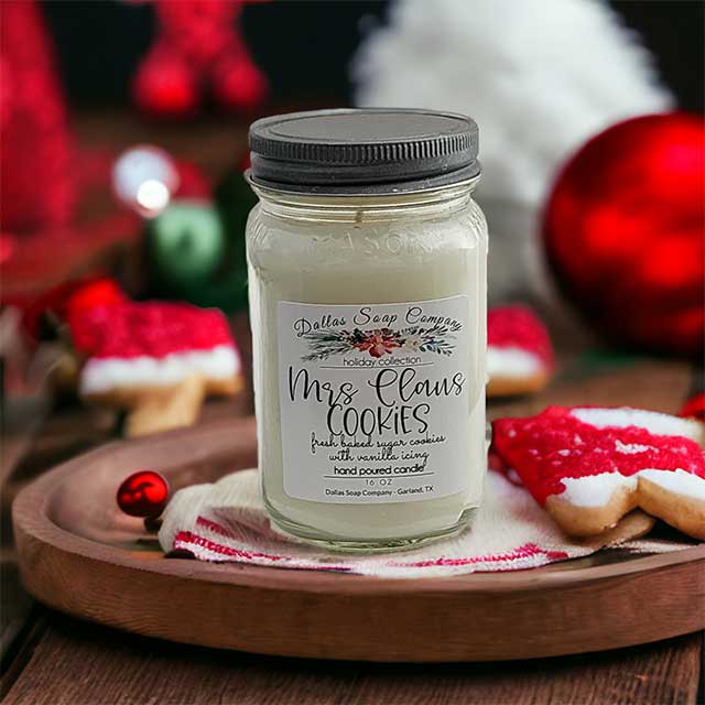 Christmas Candles - Mrs Claus Cookies - Dallas Soap Company
