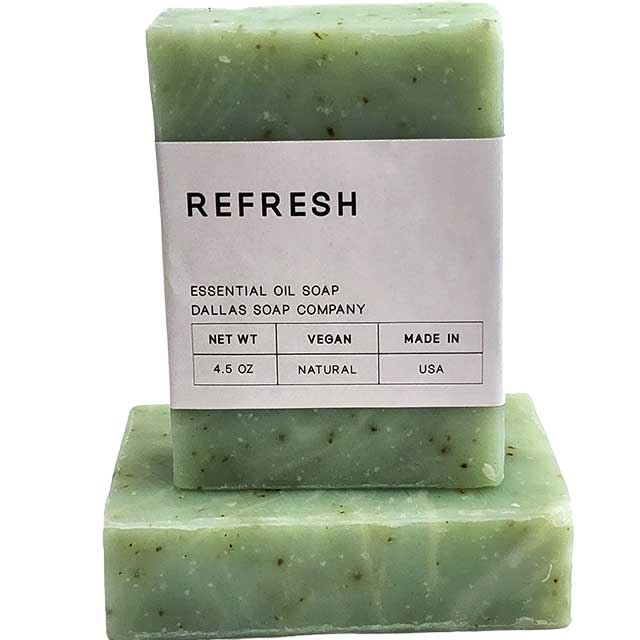 Refresh Mint Essential Oil Soap | Dallas Soap Company - made in Texas