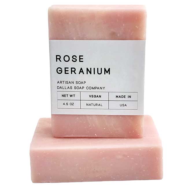 Rose Geranium Soap by Dallas Soap Company