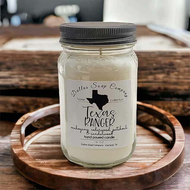 Texas Ranger Candle - Hand Poured - Dallas Soap Company