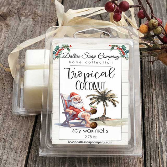 Tropical Coconut Christmas Wax Melts - Dallas Soap Company