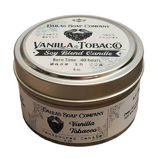 Vanilla Tobacco Candle - Dallas Soap Company - made in Texas