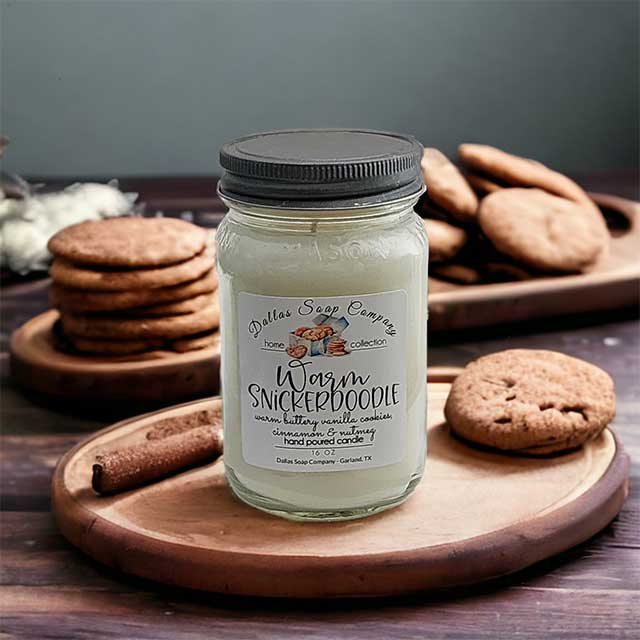 Warm Snickerdoodle Mason Jar Candle - Dallas Soap Company