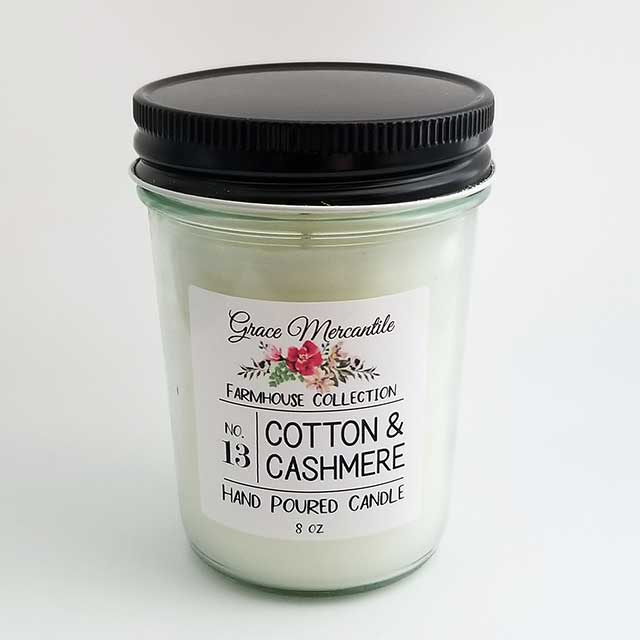 Cotton & Cashmere Candle - Farmhouse Collection | Dallas Soap Company / Grace Mercantile