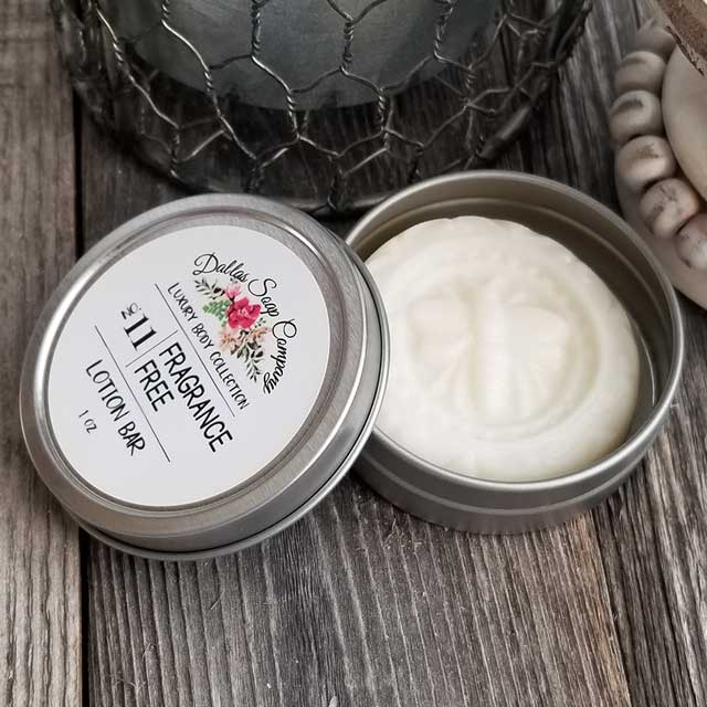 Lotion Bar Fragrance Free Dallas Soap Company DSC