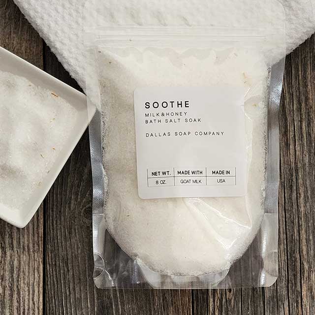 Milk & Honey Mineral Milk Bath Salts - Soothe | Dallas Soap Company - made in Texas