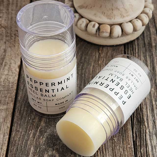 Peppermint Heel Balm Essential Oil Shea Butter Formula | Dallas Soap Company - Texas