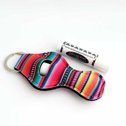 Lip Balm Holder Keyring - Serape