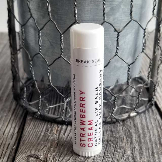 Strawberry Cream Natural Lip Balm - Dallas Soap Company