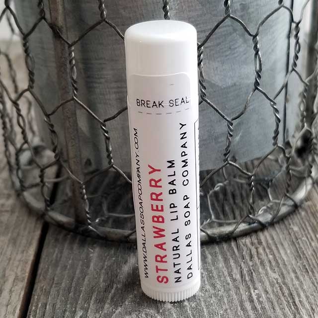 Strawberry Lip Balm - All Natural Gluten Free Dallas Soap Company