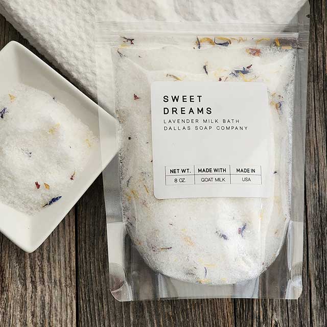 Lavender Milk Bath Salt - Sweet Dreams | Dallas Soap Company - Made in Texas